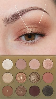 Simple neutral eyeshadow look with gold glitter using the ColourPop Fairy Well Palette. Simple Neutral Eyeshadow, Fairy Well, Types Of Shades, Eyeshadow Tutorial Natural, Simple Eyeshadow Tutorial, Natural Eyeshadow Palette, True Neutral, Sparkle Eyeshadow