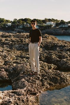 TAILORING SUMMER | Breezy jackets, light separates, roomy trousers. In other words, pieces that simply and comfortably suit you. Discover all the pieces from our Men’s Collection in stores and online. American Boy, Creative Photography Techniques, Beach Shoot, Beach Rocks, Paul Shark, In Other Words