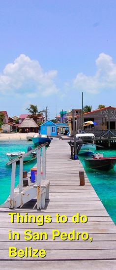 there is a dock that leads to some boats in the water and houses on the other side