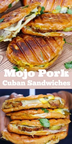 this is an image of mexican pork and cuban sandwiches