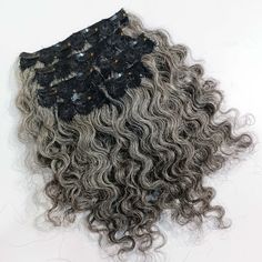 Grey Curly Hair, Human Hair Extensions, Clip Ins, Salt And Pepper, Hair Extensions