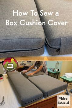 how to sew a box cushion cover for sofas and couches with video instructions