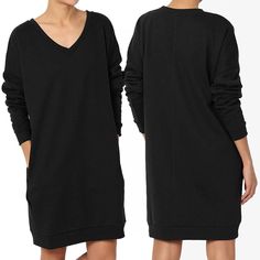 This oversized sweatshirt dress with pockets makes a stylish addition to casual fall outfits.

 Features:  Women's Oversized Pullover Sweatshirt Dress
 Loose fit with pockets
 95% Polyester, 5% Spandex
 Machine Wash Cold-Do Not Bleach-Cold Dry
  Sizing Guide:    Size Bust Length Shoulder Sleeve   S 36.22" 25.2" 14.57" 7.48"   M 37.8" 25.98" 14.96" 7.87"   L 39.37" 26.77" 15.35" 8.27"   XL 40.94" 27.56" 15.75" 8.66"   XXL 42.52" 28.35" 16.14" 9.06"   XXXL 44.09" 29.13" 16.54" 9.45" Oversized Sweatshirt Dress, Dress Loose Fit, Floral Dress Formal, Oversized Pullover, Crop Top Sweater, Casual Fall Outfits, Oversized Sweatshirt, Dress With Pockets, Sweatshirt Dress