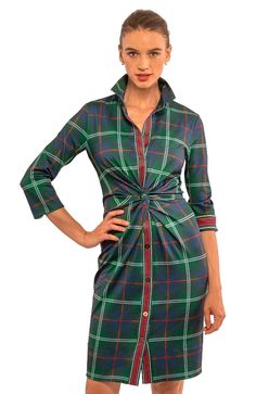 ¾ Sleeves / Optional Coordinating Turn Back Cuffs
4" Hand Hem
1.5" Center Front Racer Stripe Banding / Inside Collar
Shiny Brass Buttons
Coordinating Fabric On Inside Back Panel Plaid Dresses, Barbour Women, Preppy Plaid, Twist And Shout, Brass Buttons, Plaid Outfits, Capri Blue, Coordinating Fabrics, Plaid Print