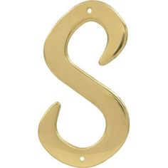 the letter s is shown in gold plated brass, and has an uppercase