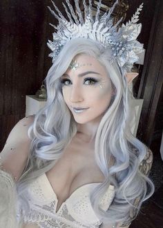 Luxlo Cosplay, Ice Princess Costume, Snow Queen Costume, Queen Halloween Costumes, Princess Makeup