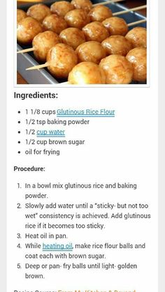 the recipe for baked goods is shown in this page, with information about how to make them