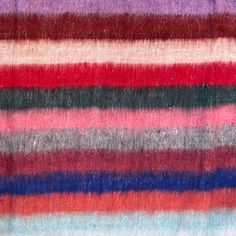 multicolored striped fabric close up