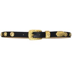 Donna Belt - Black Leather Vintage Gold Buckle | Streets Ahead – StreetsAheadInc Belt Vintage, Vintage Hardware, Western Belts, Black Leather Belt, Rich Girl, Inspiration Style, The Girl Who, Black Belt, Fashion Advice