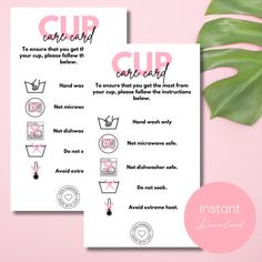 a pink and white poster with instructions for cupcakes