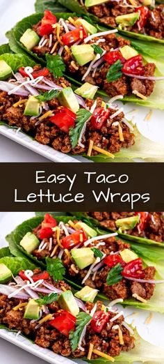 taco lettuce wraps with meat and vegetables