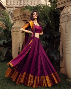 Wine Pure Banarasi Silk Lehenga Choli for Women, Wedding Partywear Lehenga Choli Silk Half Saree, Orang India, Sari Lehenga, Blouse Lehenga, Silk Lehenga Choli, Half Saree Lehenga, Indian Outfits Lehenga, Yellow Lehenga, Lehenga Designs Simple