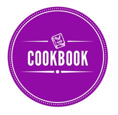 a purple circle with the word cookbook on it