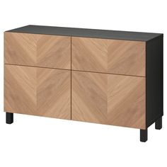 an image of a wooden cabinet with black legs