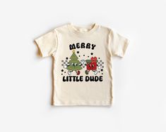 Merry Little Dude Shirt, Retro Christmas Toddler Shirt, Holiday Santa Toddler Gift Tee, Xmas Boy Kid Holiday T-Shirt !!How To Order 1-) Please, Check and Review all Photos. 2-) Select Your Product Type and Color. 3-) Select Your Product Size. 4-) Click ADD TO CART and You can go back to add more product color and text color or You can complete the checkout process. 5-) After You added your note, Please Click "Proceed to Check Out" ❤ Washing Instructions: For best results, wash inside out and lay Future Christmas, Christmas Toddler, Soft Gift, Svg Ideas, Christmas T Shirt Design, Toddler Gift, Cute Gift Boxes, Toddler Christmas, Diy Clothing