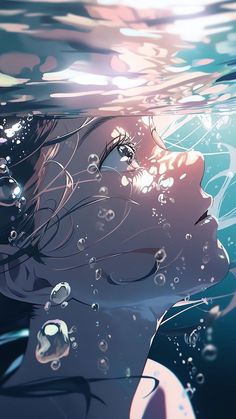 Woman Underwater, Anime Woman, Iconic Looks, Anime Style, Get Inspired, A Girl, Swimming