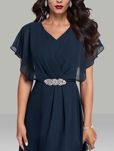 Cocktail Wedding Guest Dresses, Semi Formal Dresses For Wedding Guest Summer, Tea Length Dresses Formal, Elegant Dresses Cocktail, Tea Length Cocktail Dresses, Dress Semi Formal, Wedding Guest Outfits, Tea Length Wedding, Chiffon Cocktail Dress