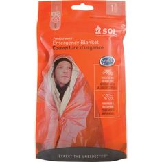 Ideal for those occasions when you take a wrong turn and are forced to spend the night. Made out of a quiet, reusable, and repairable bright orange polyethylene material.
Survival and first-aid instructions are printed directly on the blanket. Reflects up to 90% of your radiated body heat.


Size: 56″ x 84″.
Folded: 5″ x 3″ x 4″, 2.5 oz. Emergency Blankets, Emergency Blanket, Primitive Survival, Survival Blanket, Survival Quotes, Survival Shelter, Medical Kit, Wilderness Survival, Camping Survival