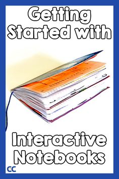 a stack of books with the title getting started with interactive notebooks