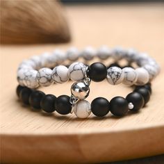 Metal Color: green white Magnetic Bracelets For Couples, Couple Beaded Bracelets, Long Distance Relationship Bracelets, Long Distance Bracelets, Stone Beaded Bracelets, Relationship Bracelets, Distance Bracelets, Long Distance Relationship Gifts, Bracelets With Meaning