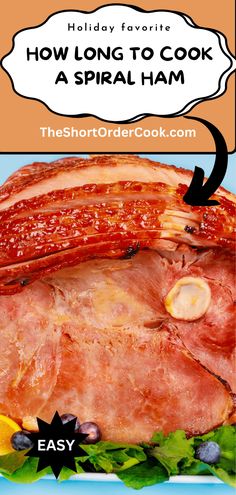 an image of how long to cook a spiral ham