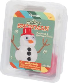 PRICES MAY VARY. Snowman measures 4 x 3.25 x 1.75 inches when built. The kit includes reusable melting putty, plus a hat, scarf, buttons, eyes, nose, and arms. Use putty to shape and decorate a snowman then watch it melt into a puddle at room temperature. Build a snowman with white soft putty contains all snowman accessories watch is melt and become a flat blob overnight Also available in Melting Monsters/Aliens Snowman Accessories, Snowman Kit, Melting Snowman, Melting Snowmen, Slime Kit, Kids Sensory, Build A Snowman, Plastic Container, Desk Toys