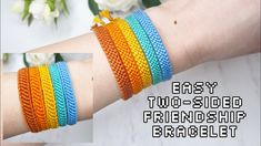 two - sided friendship bracelets are easy to make