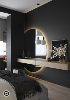 Minimal modern bedroom Seni Dan Kraf, Modern Luxury Bedroom, Modern Bedroom Interior, Luxury Bedroom Design, Luxury Bedroom Master, Bedroom Bed Design, Modern Bedroom Design, Bedroom Furniture Design, Room Design Bedroom