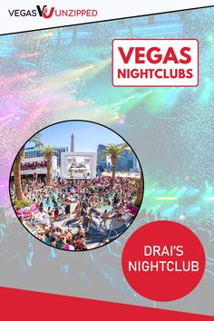 vegas nightclub flyer with an image of people in the background