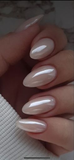 Milky White Chrome Nails, White Chrome Nails, Hoco Nails, Milky Nails, Formal Nails, White Chrome, School Nails, Neutral Nails, Elegant Nails