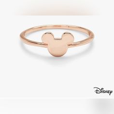 Nwt Supercute Disney's Mickey Mouse Ears Rose Gold Ring Rose Gold: Brass Base With Rose Gold Plating Disney Ring, Disney Rings, Mickey Mouse Head, Simple Rose, Mickey Mouse Ears, Disney Jewelry, Ring Rose Gold, Rose Gold Band, Ring Color