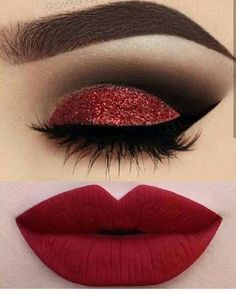 Cheer Makeup, Eyeliner Set, Red Eye Makeup, Eyeliner Hacks, Makeup Images, Red Lip Makeup, Best Eyeliner, Valentines Makeup