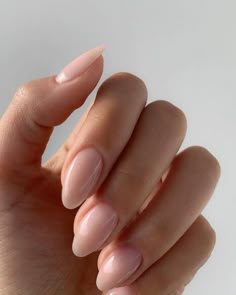 Milky Nails, Oval Nails, Pretty Acrylic Nails