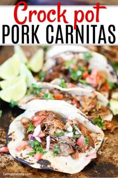 crockpot pork carnitass with cilantro and lime