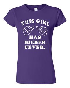 PRICES MAY VARY. 4.5 oz., 100% preshrunk cotton jersey knit t-shirt. Juniors' fit with Narrower seamless double-needle stitched rib knit collar. Slim Fit Purple Color Tee Front Sided Design Bieber Fever, Purple T Shirts, Knitted Tshirt, Knit Collar, Branded T Shirts, Purple Color, Knit Jersey, Top Fashion Brands, Shop Top