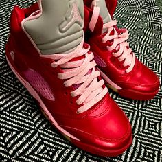 Size 6.5 Only Worn Once & Great Condition Jordan 5 Retro, Shoes Jordan, Jordan Red, Retro Valentines, Womens Jordans, Jordan 5, Jordan Shoes, Womens Shoes Sneakers, Valentine's Day