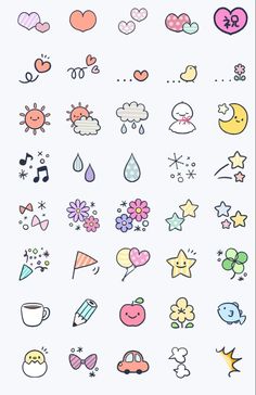 an image of various stickers that are on the back of a cell phone screen