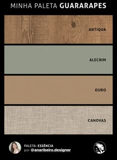 the colors of wood and canvas for furniture