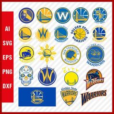 NBA Golden State Warriors Team SVG Cut Files Basketball Clipart Bundle Warriors Svg, Golden State Warriors Logo, Warriors Logo, Nba Warriors, Warrior Logo