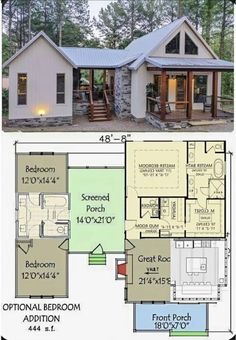 two story house plans with open floor plan for small houses and garages in the woods