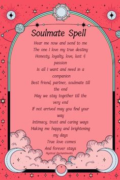 Ready to manifest true love and find your perfect match? The Soulmate Spell is a powerful ritual designed to help you attract your ideal partner. Using a special jar and a few magical ingredients, this spell focuses on drawing in your soulmate and aligning your energies to find true love. Whether you're looking to attract a new love or deepen an existing connection, this spell can help you on your journey to love.  #SoulmateSpell #FindYourTrueLove #AttractLove #ManifestTrueLove #JarSpell #FindYourSoulmate Conjure Magic, Manifestation Spells, Good Luck Spells, Witch Spells