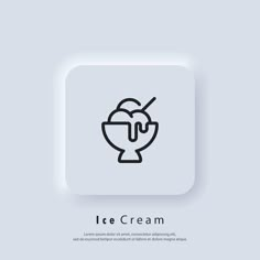 ice cream in a bowl icon