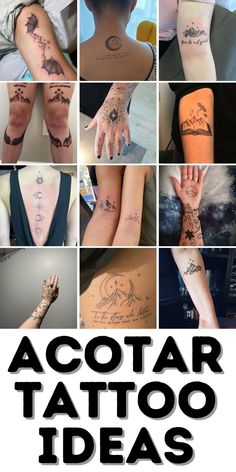 a collage of photos with different tattoos on them