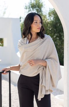 It’s our #1 seller and everyone's favorite, with more than 3000 5-Star reviews for a reason. The Organic Cotton Dreamsoft Travel Scarf is irresistibly soft, versatile and made from the safest cotton on the planet. It makes the perfect gift (for yourself and a friend). With endless ways to wear, this all-in-one scarf + shawl + blanket will keep you comfortable anywhere your travels take you. It’s the perfect way to add sophistication to your zoom attire, a cozy extra layer for lounging at home an Travel Scarf, Stylish Scarves, Scarf Sale, Jet Setter, For A Reason, Knit Outfit, Cashmere Scarf, Charcoal Color, Cotton On