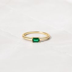 Minimalist Emerald Cut Green Stackable Rings, Green Emerald Cut Stackable Birthstone Ring, Green Emerald-cut Stackable Birthstone Ring, Classic Green Emerald Cut Stackable Rings, Stackable Emerald Cut Green Birthstone Ring, Classic Green Emerald-cut Stackable Rings, Classic Green Emerald Stackable Rings, Classic Green Rings For Everyday Wear, Classic Green Rings For Everyday