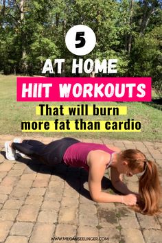 Want to burn fat in 20 minutes or less? How about a printable 5 day HIIT workout plan? These are HIIT workouts that can be done at home or at the gym. 15 Minute Hiit Workout, Workouts To Burn Fat, At Home Hiit, Hiit Workout Plan, Home Hiit, Hiit Workouts For Beginners, Hiit At Home