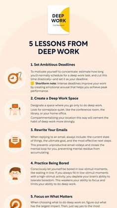 the five lessons for deep work