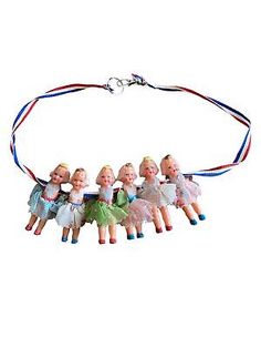 Find many great new & used options and get the best deals for Kitsch Necklace made from vintage Italian dolls at the best online prices at eBay! Free shipping for many products! Trash Crafts, Kitsch Jewelry, Doll Necklace, Antique Jewelry Necklace, Bisque Doll, Vintage Italian, Vintage Watches, Necklace For Women, Vintage Necklace