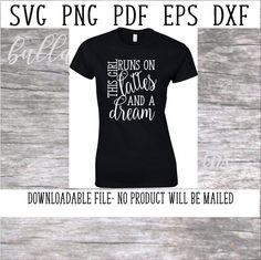 a t - shirt with the words svg pf eps dxf on it