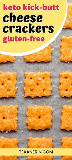 keto kick - but cheese crackers gluten - free on a baking sheet